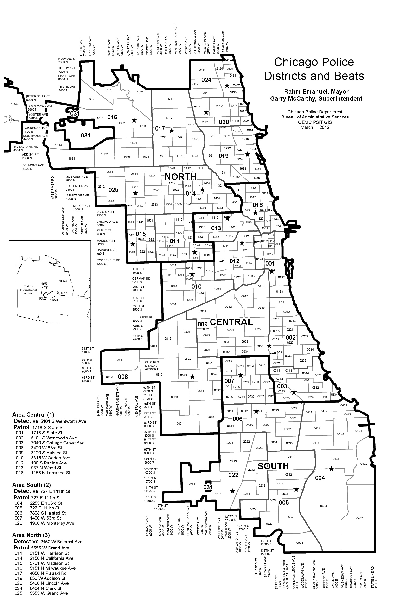 Map of Chicago Police Districts and Beats : r/MapPorn