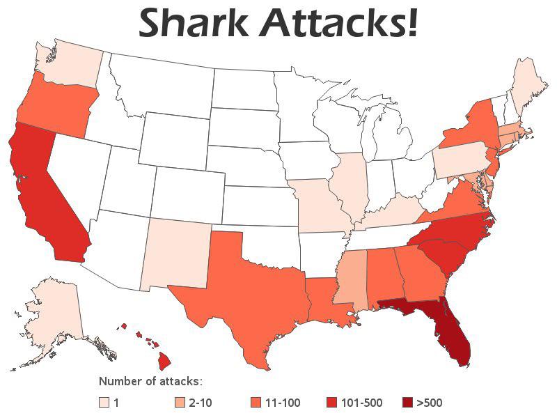 South Amrica Map Shark