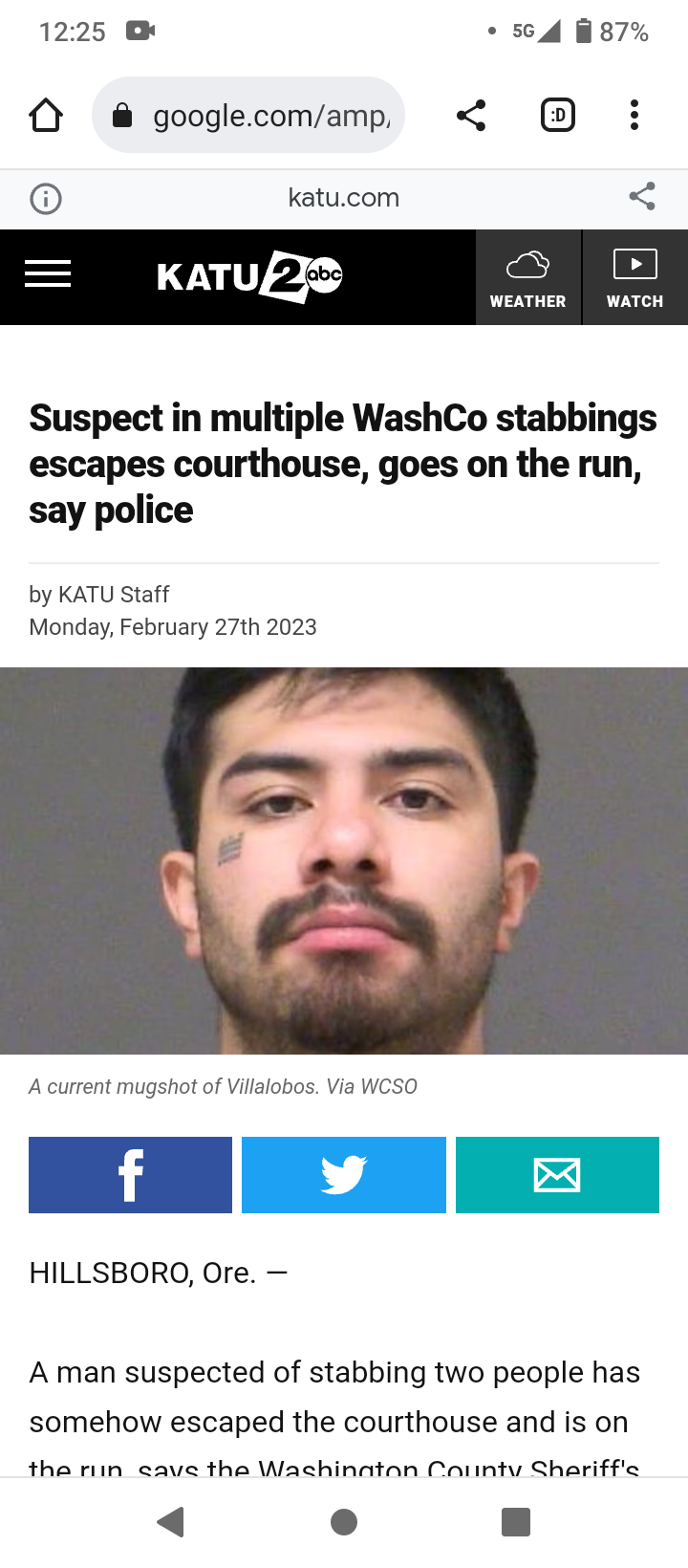 Guess what happened while I'm at school? HE ESCAPED THE COURTROOM, like ...