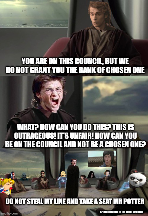 star wars Harry potter Chosen one wimp lo : r/PrequelMemes