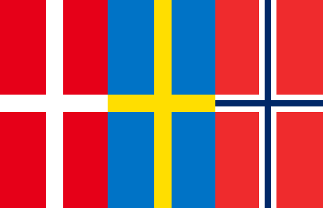 Flag of Scandinavia based on the flags in SAS airplanes : r/vexillology