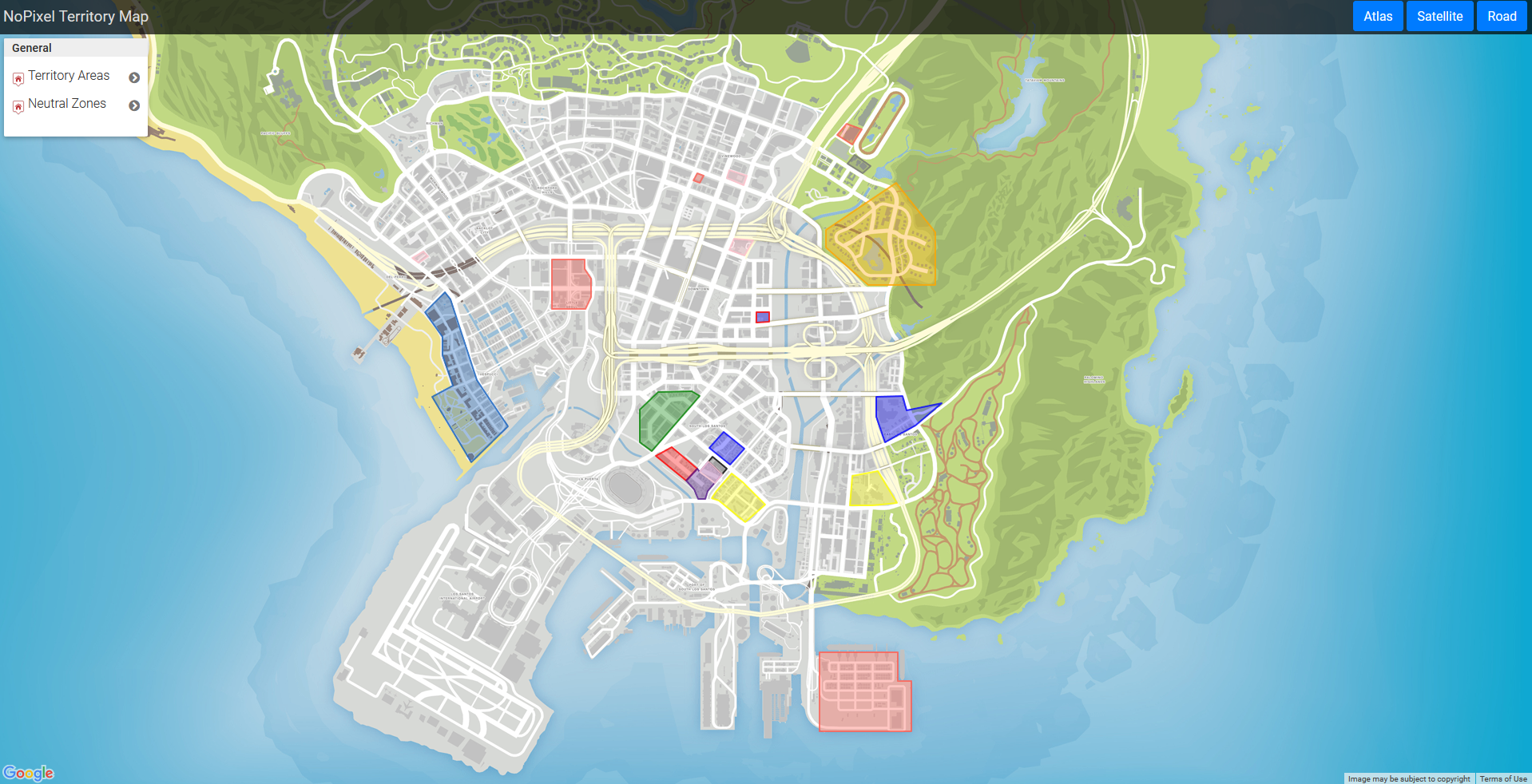 Interactive Territory Map : NoPixel