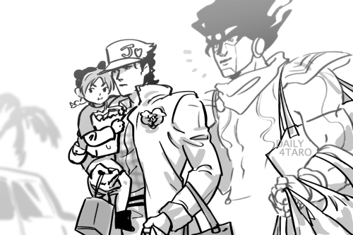 Jotaro goes shopping with little Jolyne. Art by Daily4taro : r ...