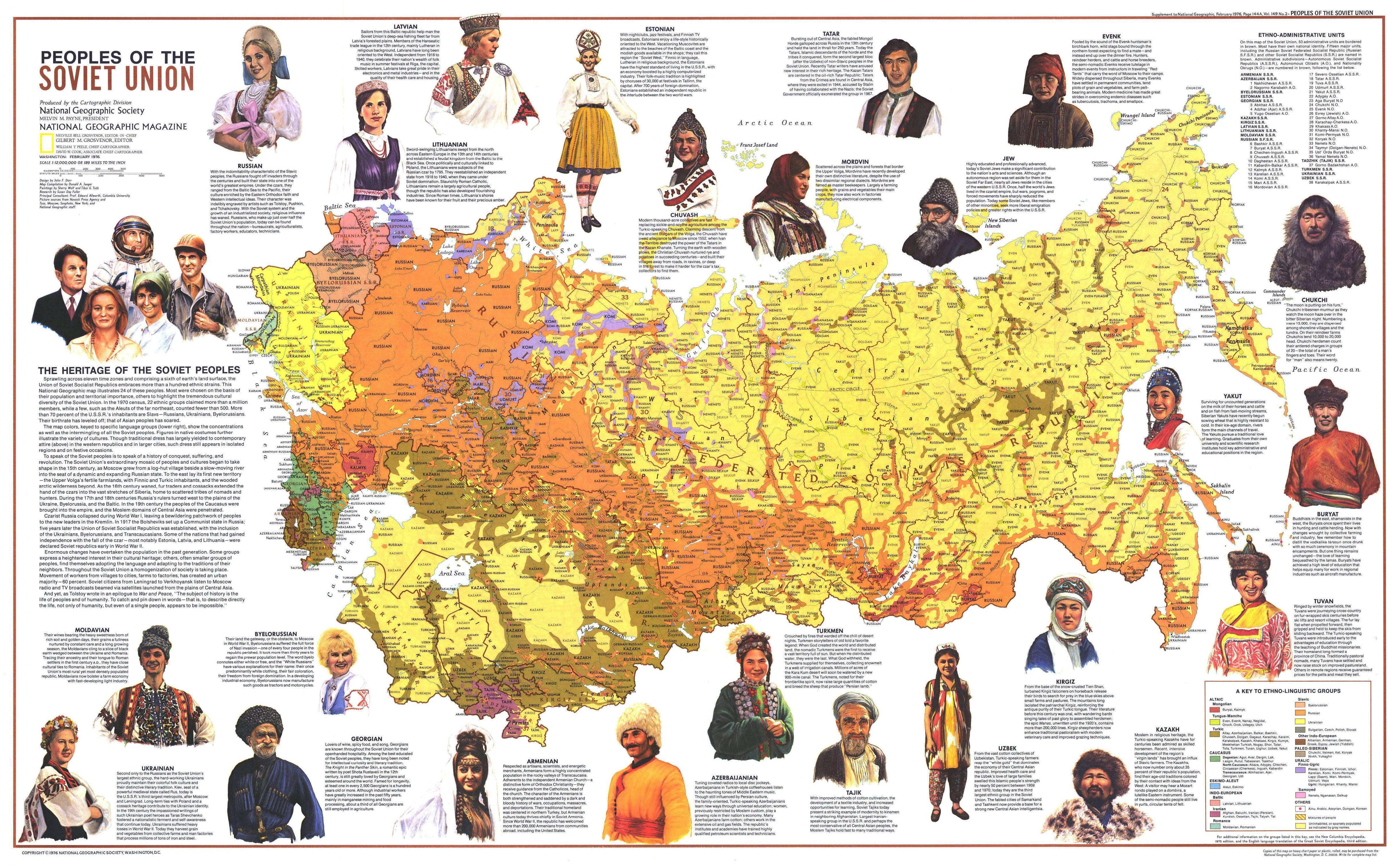 Ludy Związku Radzieckiego - mapa opublikowana przez National Geographic ...