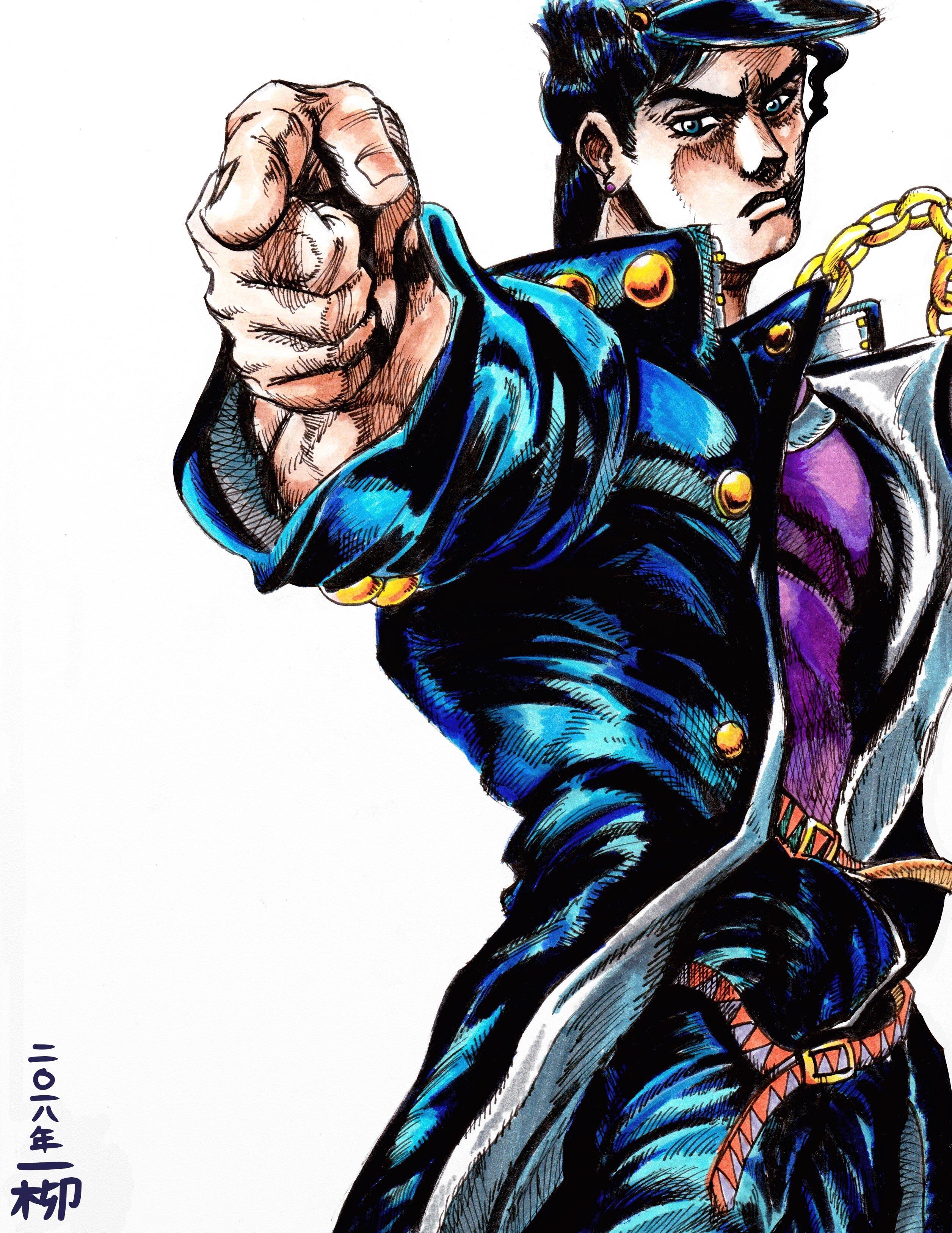 [Fanart] Jotaro Manga Color Palette : r/StardustCrusaders