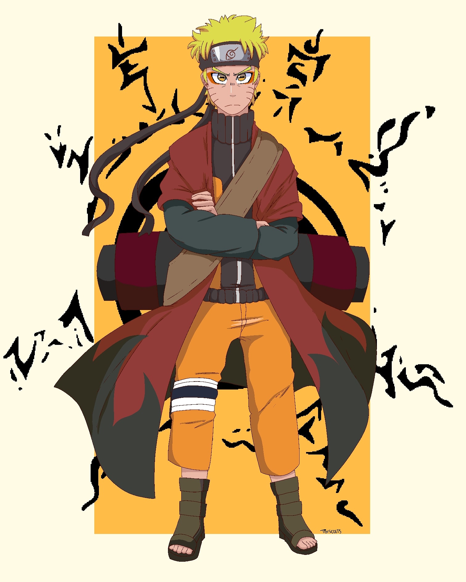 Finished the Pain arc recently and had to draw Sage Naruto, obviously ...