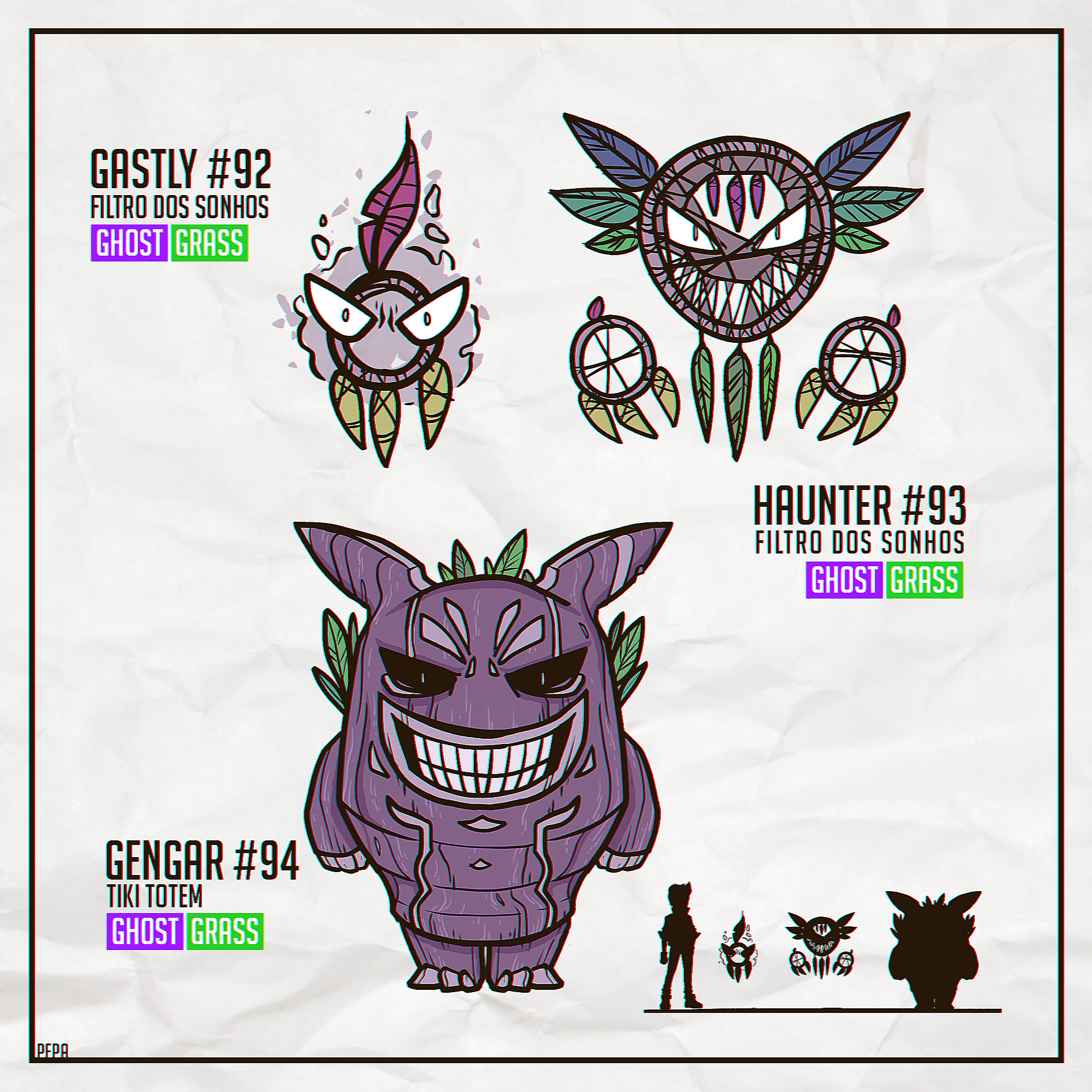 Made my own Alola's Gastly, Haunter and Gengar version : r/pokemon