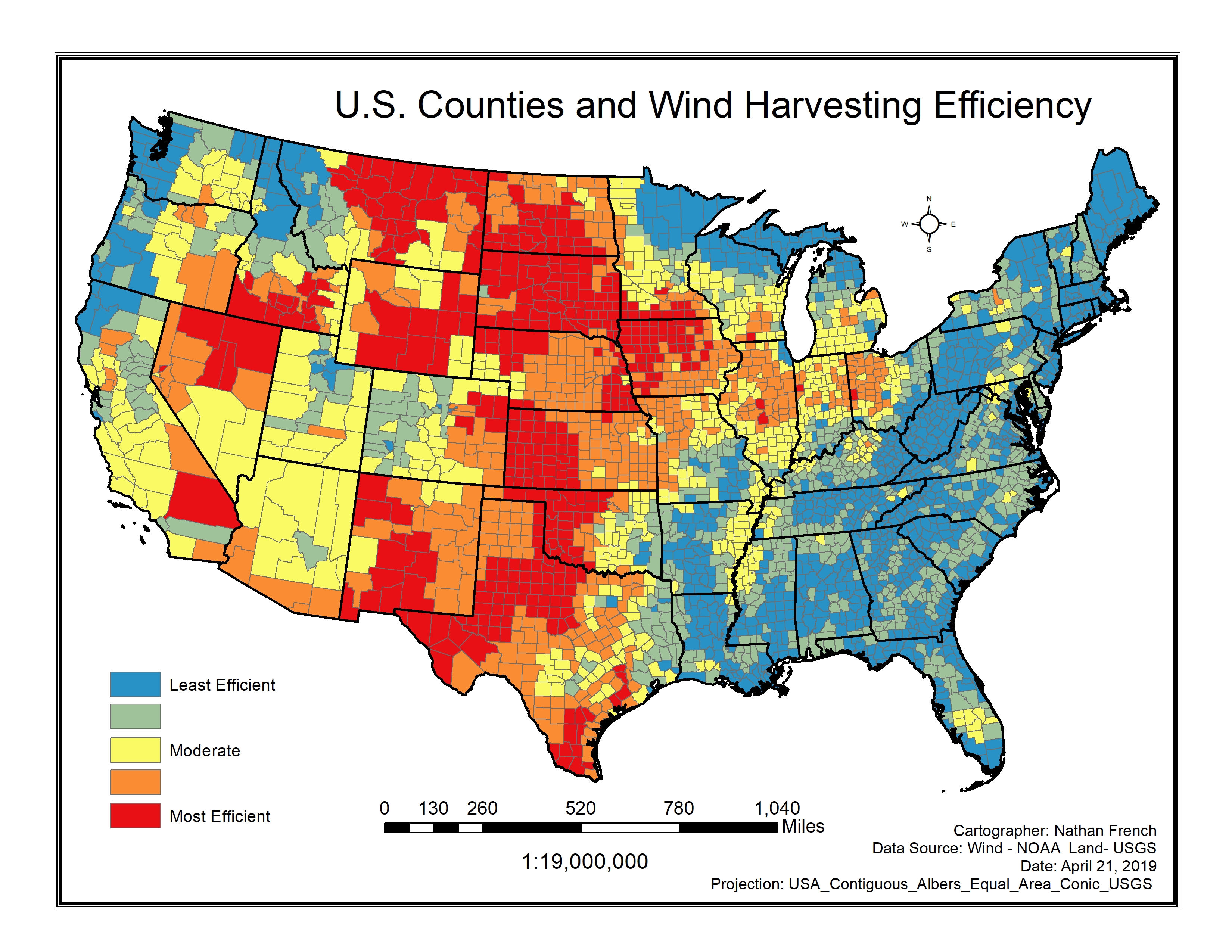 Wind Map For Wind Turbines - United States Map