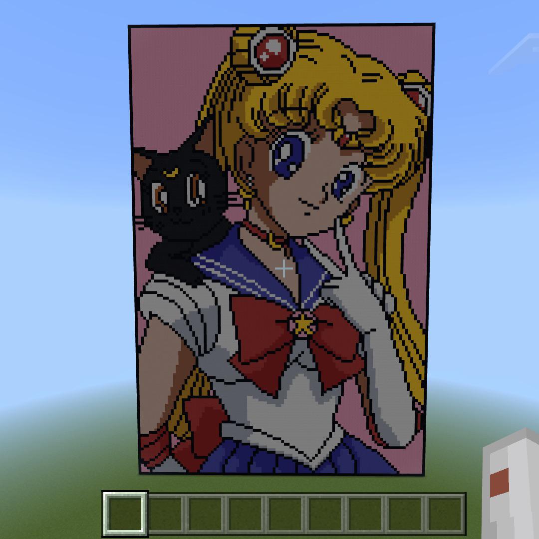 Minecraft Pixel Art Sailor Moon Easy, HD Png Download Vhv | atelier ...