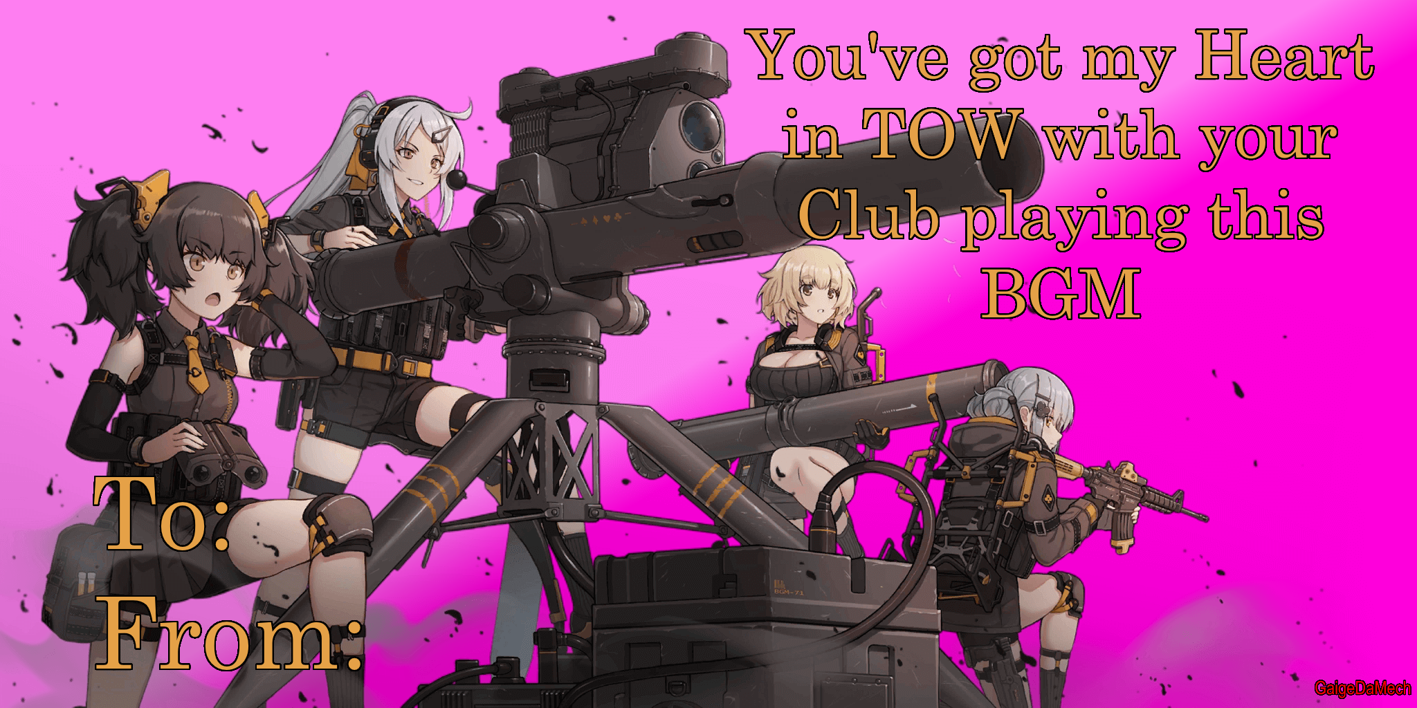 Happy Valentine's Day from Diamond and the BGM-71 Crew! : r/girlsfrontline