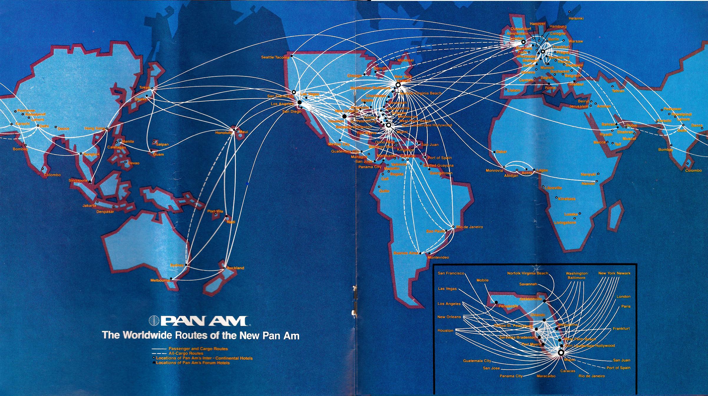 Pan Am Worldwide Route Map X Mapporn | My XXX Hot Girl