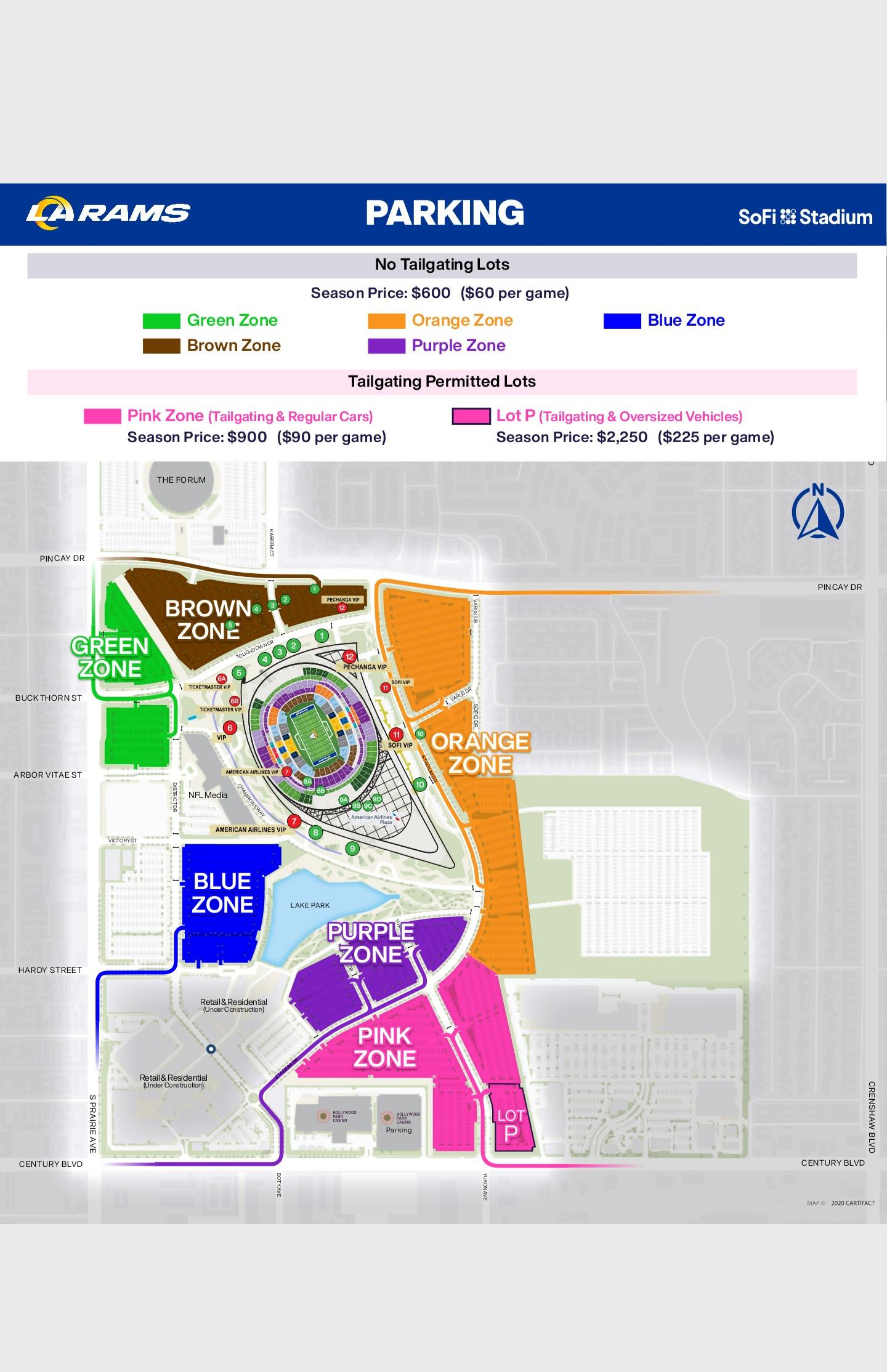 Sofi Stadium Parking Lot Map