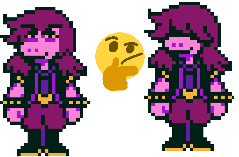 Is it me or does the other Susie sprite look a bit off ? (spoilers ...