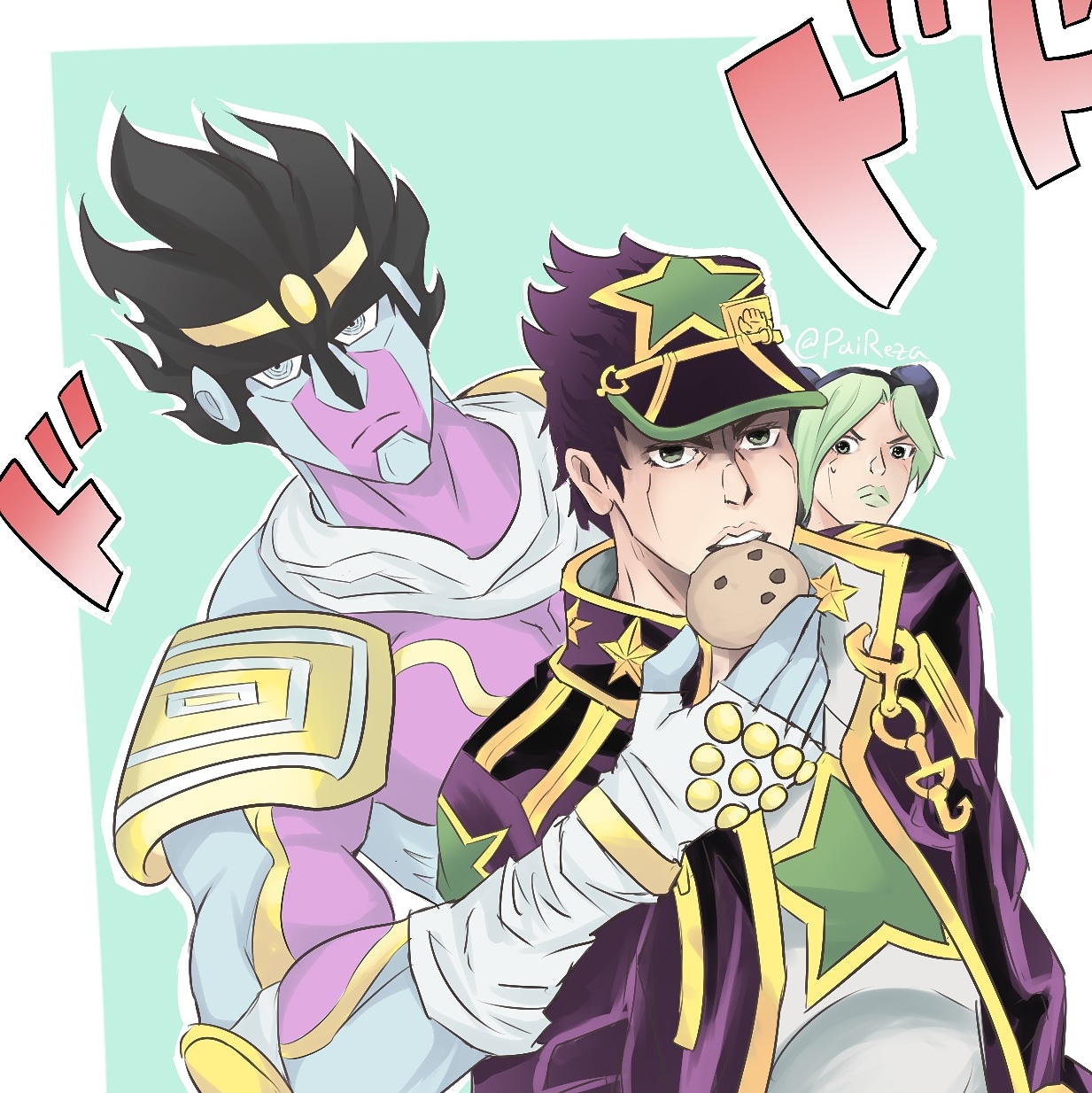 [Fanart] Jotaro drawing based on an old cosplay pic : r/StardustCrusaders