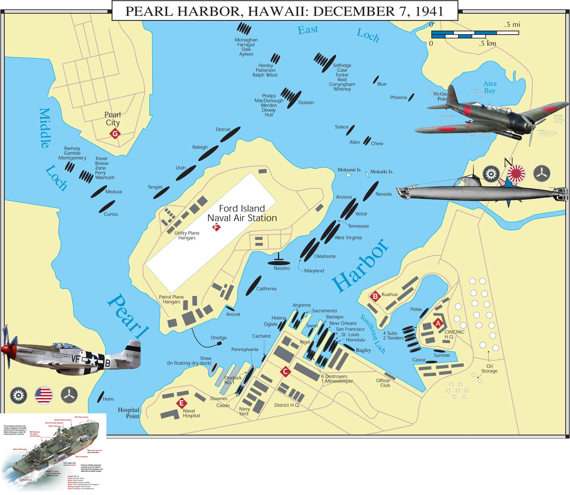 Pearl Harbor Today Map