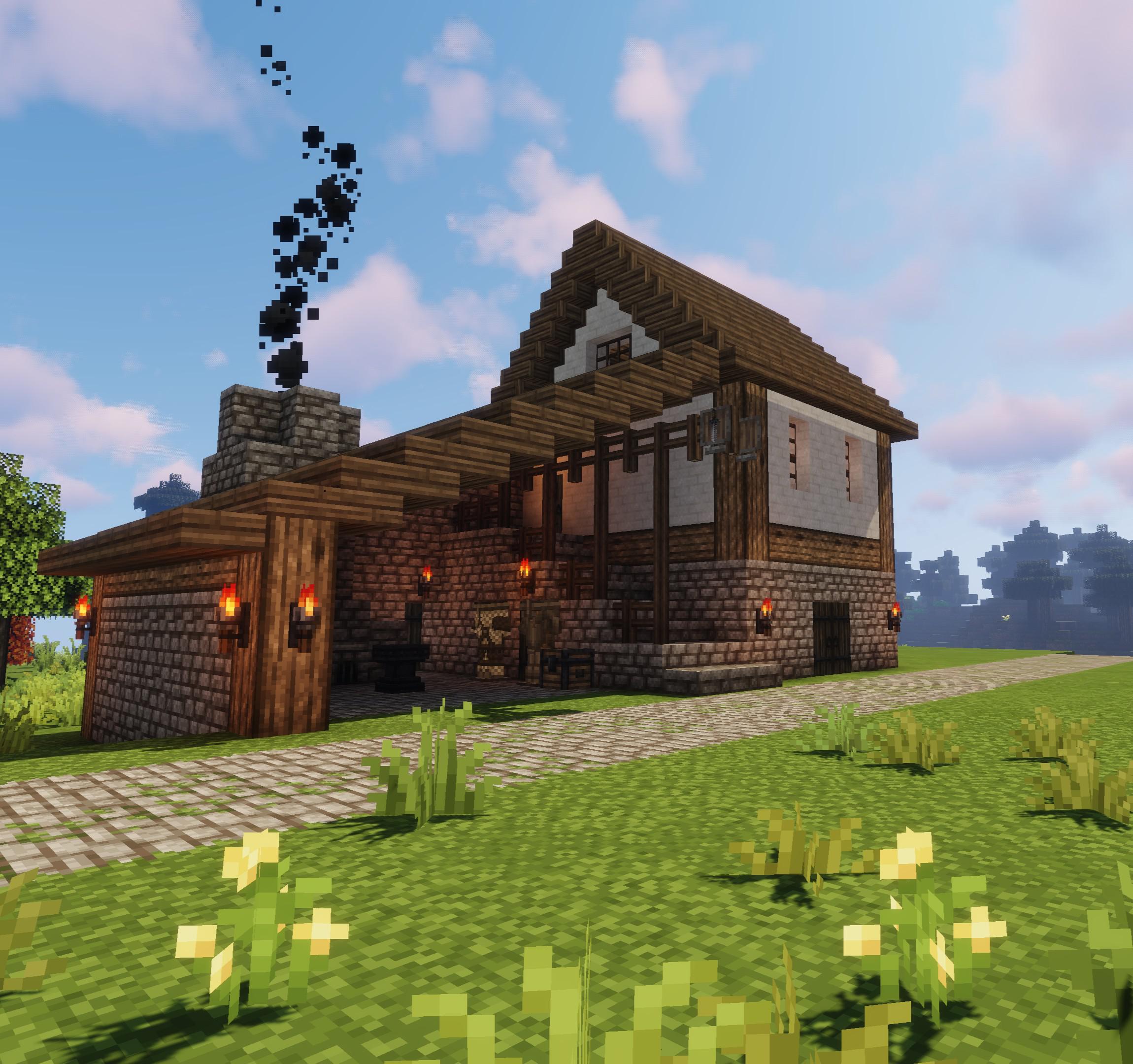 Medieval village small medieval house minecraft - merych