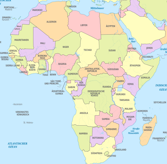 Map of Africa, but it's just a bunch of random, made-up fictional ...