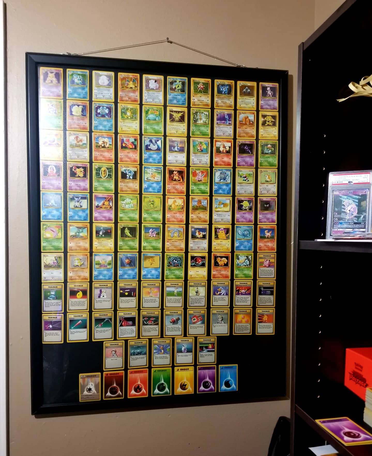 new to reddit! please enjoy my framed completed base set! : r/PokemonTCG