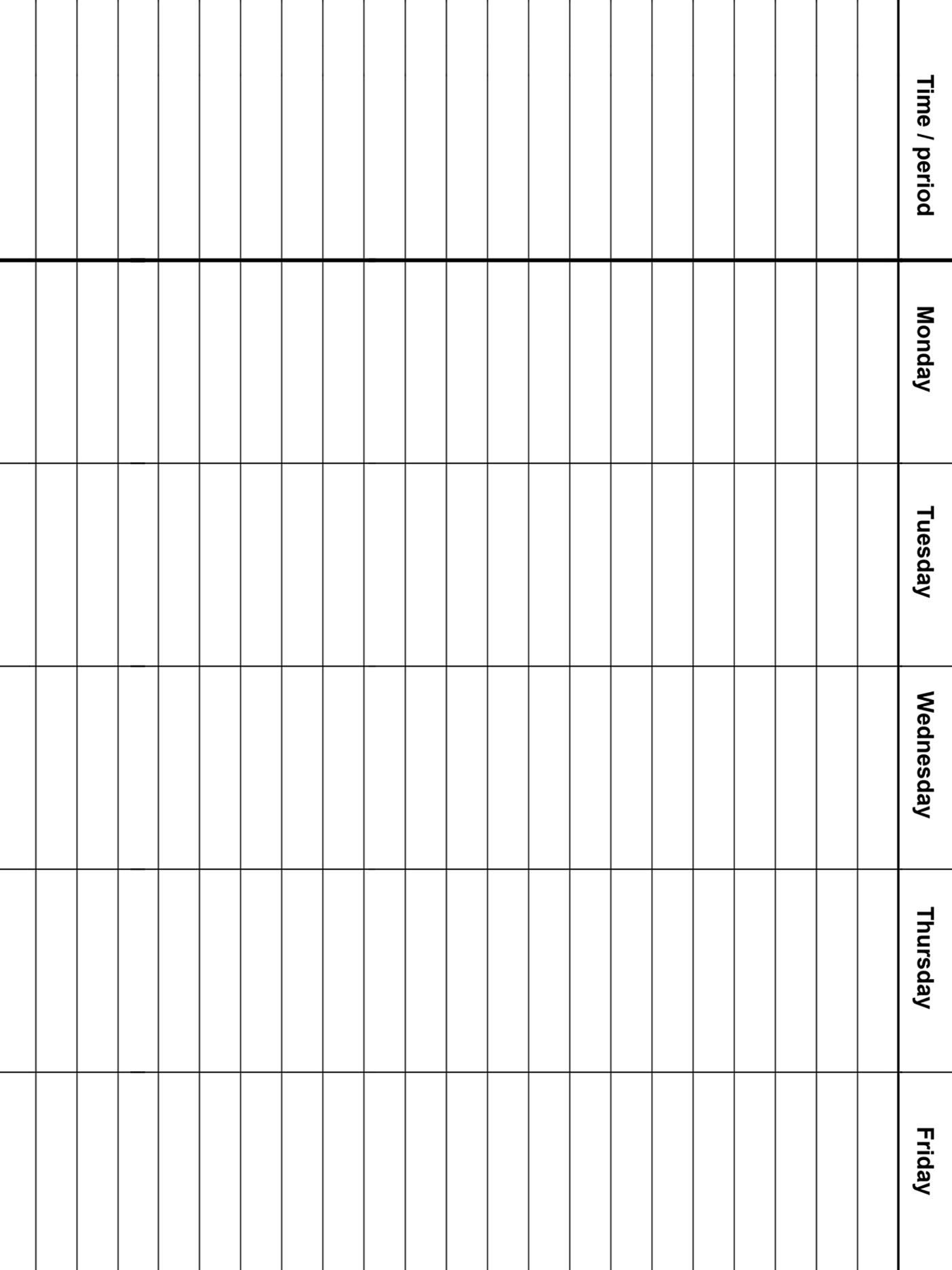 made a template for my weekly class timetable, feel free to use/edit ...