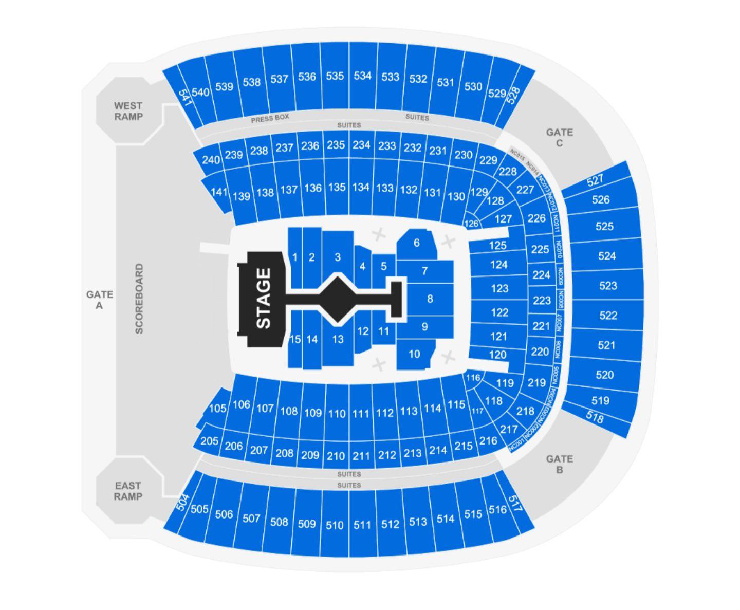 Taylor Swift Eras Tour Metlife Seating Chart - Image to u