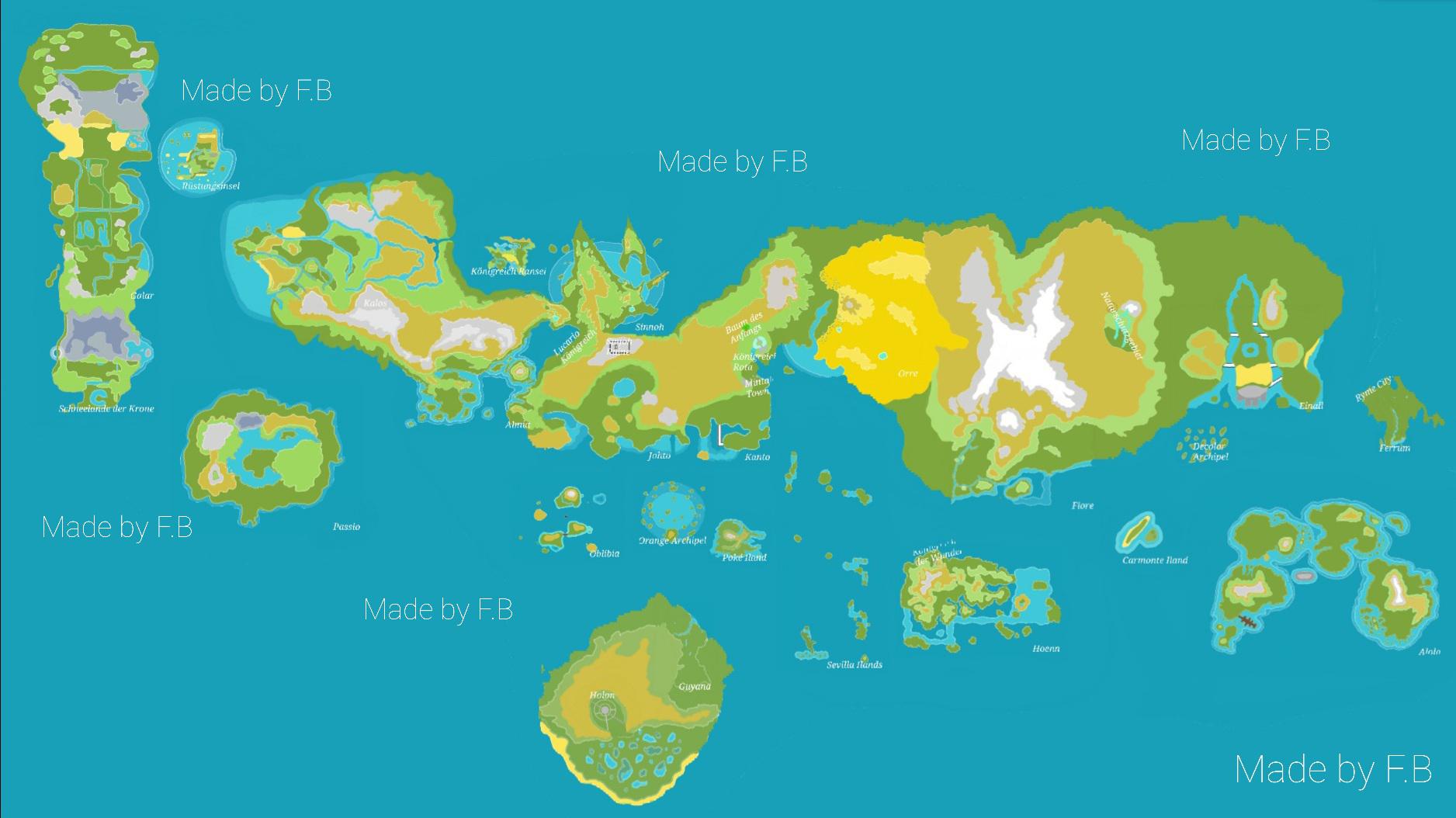 My Pokémon Worldmap. I hope you like it. : r/pokemon