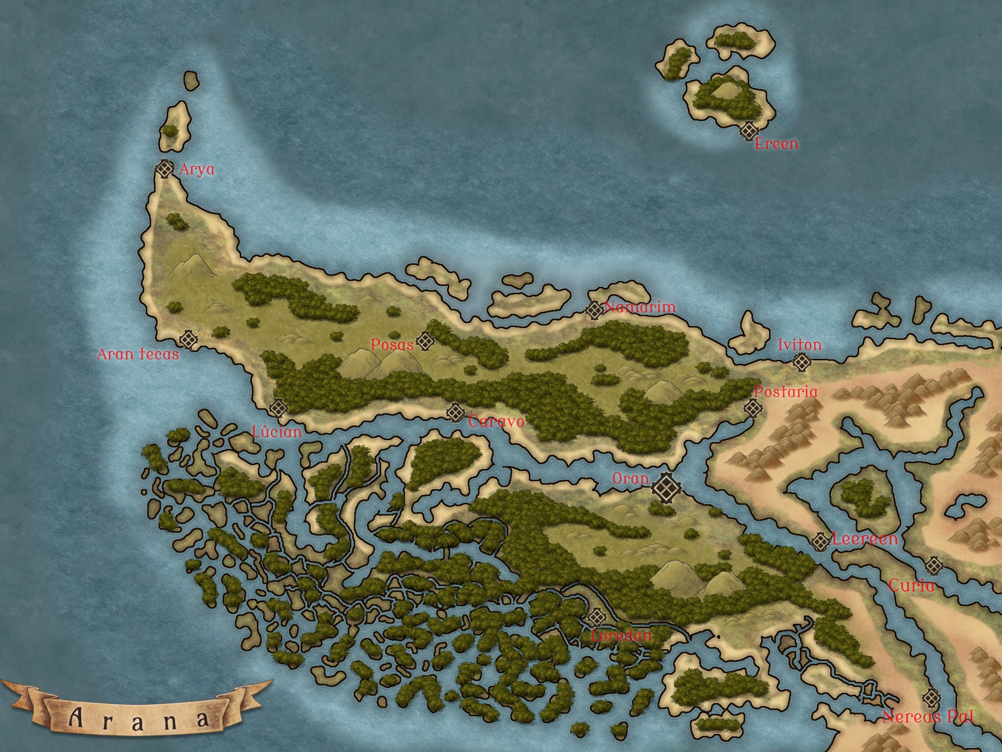 A little region map I've made. It is one of my first with the premium ...