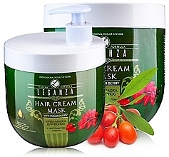 Krem-maska do włosów z wyciągiem z goji Leganza Cream Hair Mask With Extract Of Goji Berry (with dispenser)