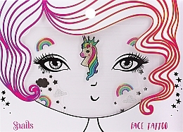 Face Tattoo, unicorn Snails Face Tattoo