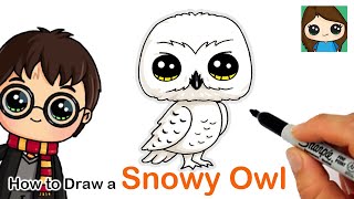 How to Draw Snowy Owl Hedwig | Harry Potter