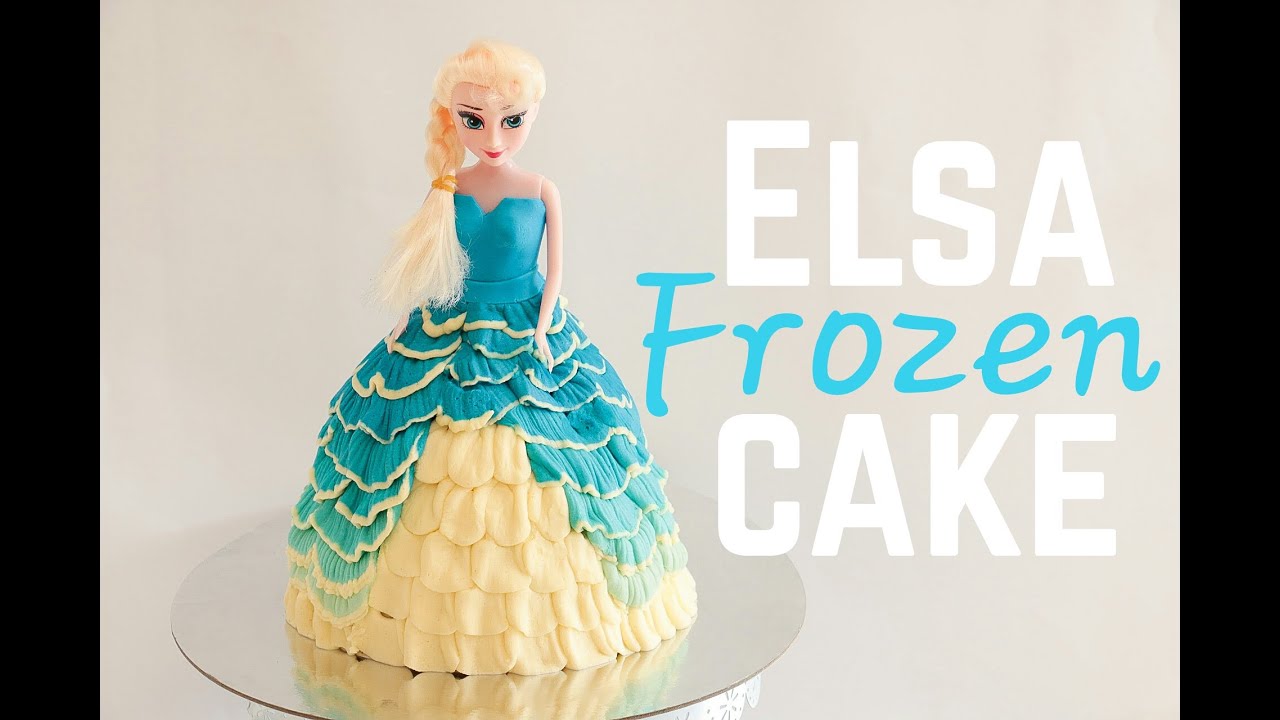 Frozen Elsa Doll Cake Tutorial - YouTube