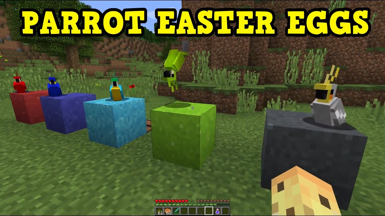 Minecraft 5 Best Parrot Easter Eggs Youtube