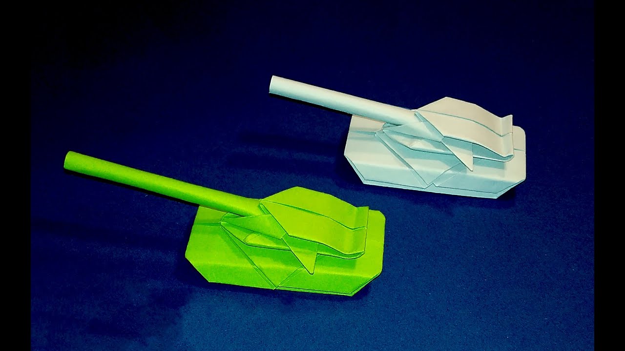 New Origami tank! Best paper tank! Easy to do only 4 minutes! ViYoutube