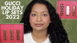 Gucci Beauty Velvet Matte Lipstick Set & Trio Lipstick Set Review - YouTube