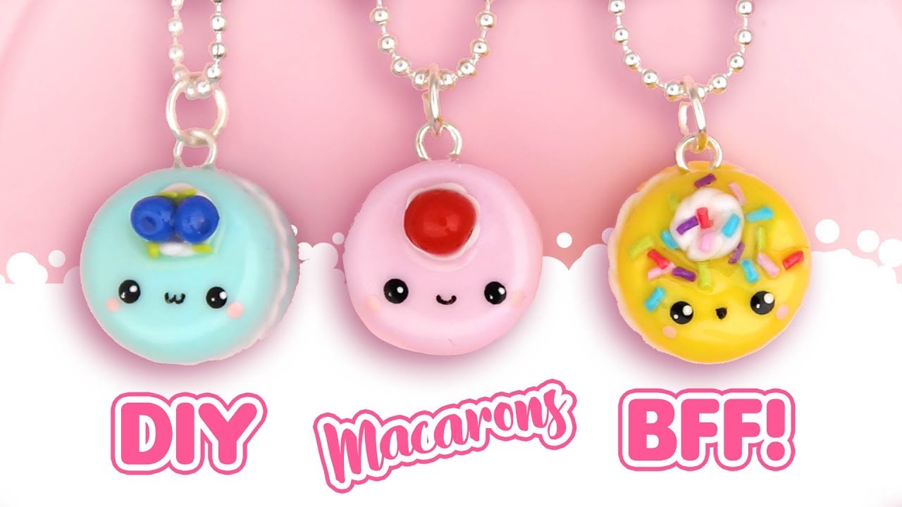 DIY 3 BFF Macaron Charms! - Polymer Clay tutorial | KAWAII FRIDAY ...