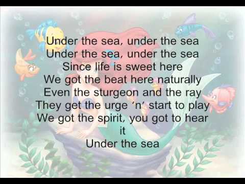 Under The Sea Lyrics Little Mermaid Disney 745222-Under The Sea Lyrics ...