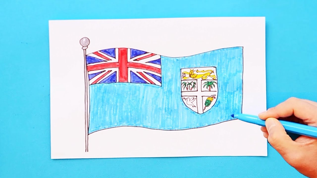 How To Draw Fiji Flag