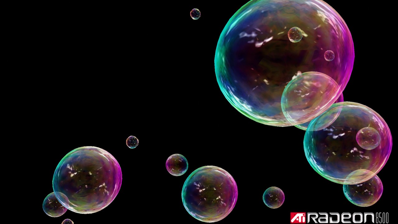 Bubbles ATI Radeon 8500 Screen Saver Tech Demo real 8500 4K - YouTube