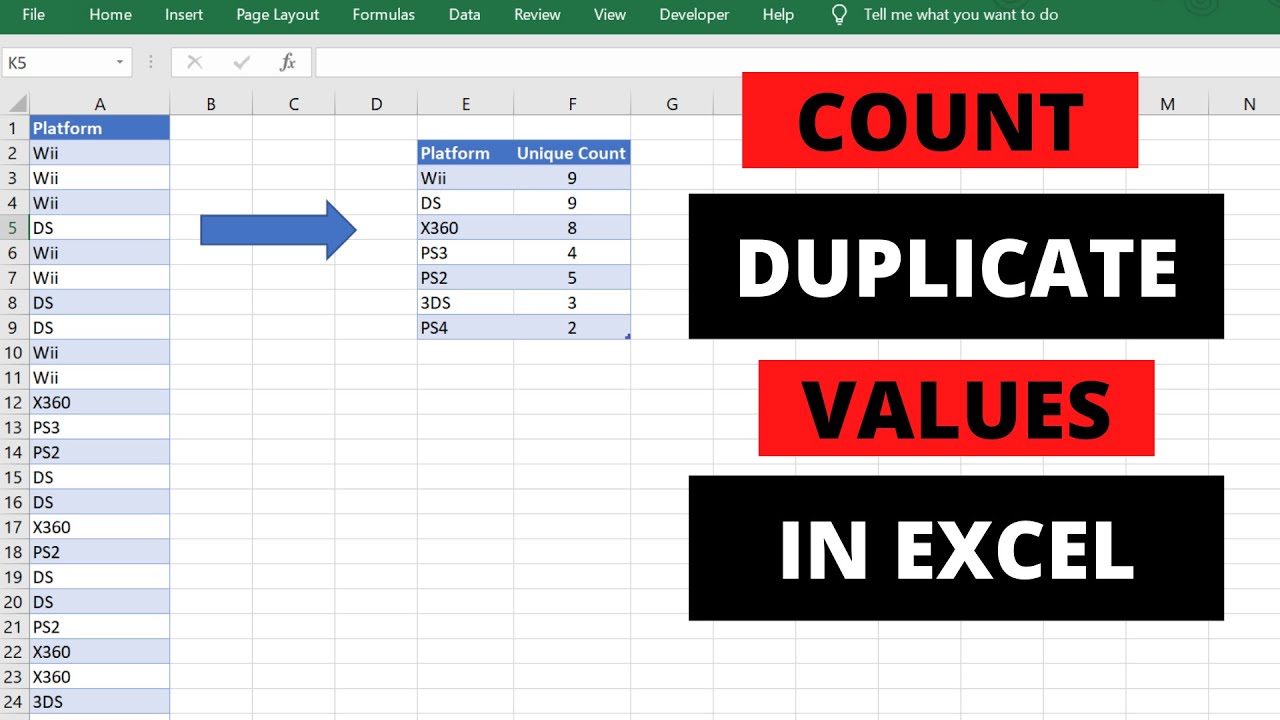 count-duplicate-values-in-excel-using-formulas-youtube