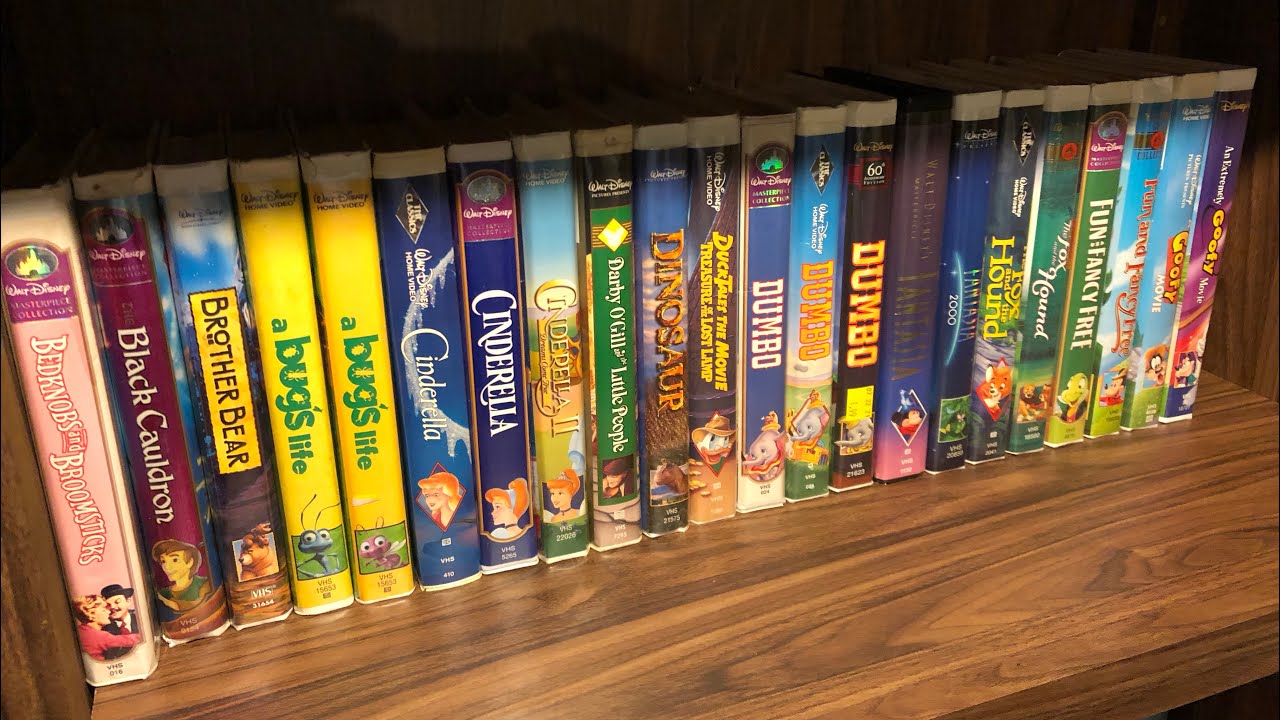 Complete Disney Clamshell VHS Collection, Over 100 Titles, Black ...