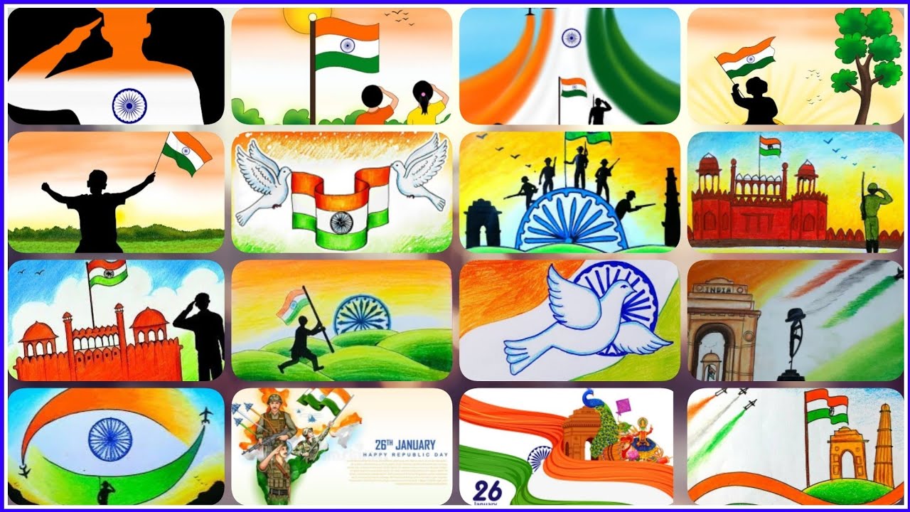 Collection of over 999 republic day images for drawing – Stunning Full ...