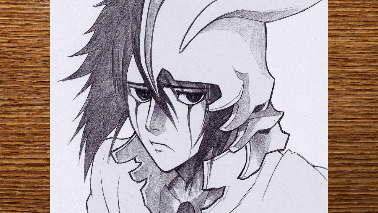 Anime sketch | how to draw Ulquiorra | step by step | Bleach art - YouTube