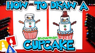 How To Draw A Cupcake Snowman