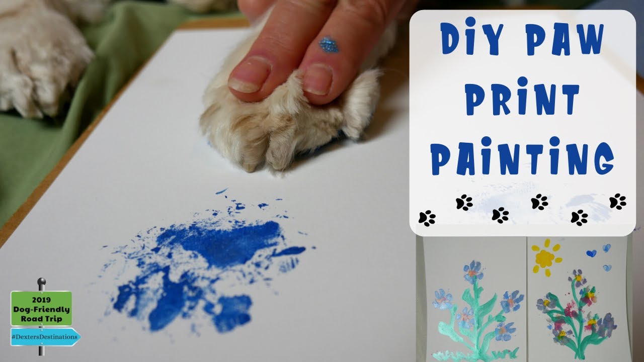 Diy Paw Print Painting Keepsake. Learn How To Make A Homemade Paw Print  Painting. - Youtube