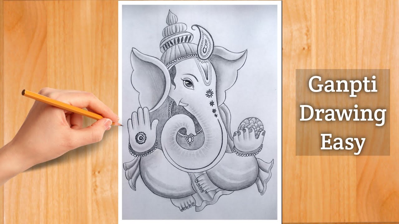 Easy Drawing Trick | How To Draw Ganesh Ji | Step By Step | Easy ...