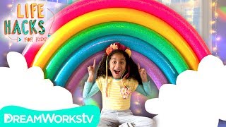 GIANT Rainbow + More Room Decorating Hacks | LIFE HACKS FOR KIDS