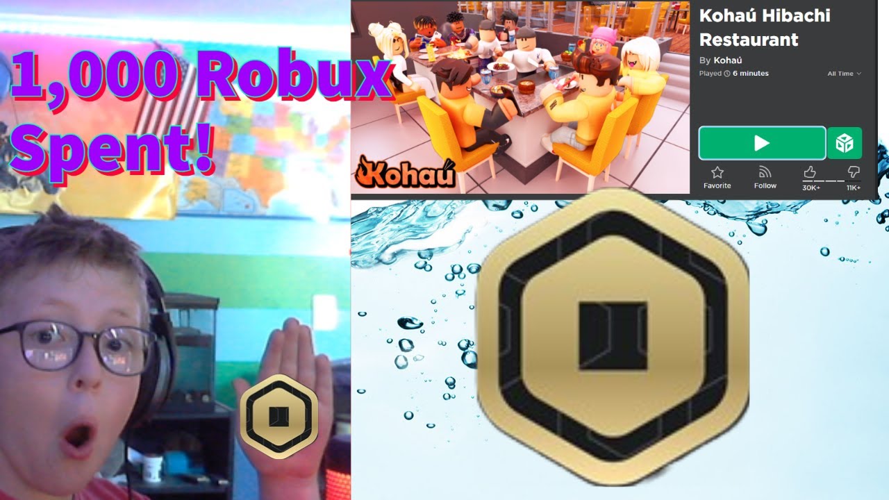 I Played Kohaú Hibachi Restaurant In Roblox! (I SPENT 1,000 ROBUX ...