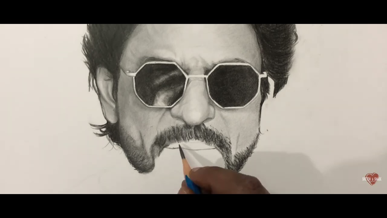 Shahrukh Khan sketch || Shahrukh Khan drawing || Shahrukh Khan painting ...