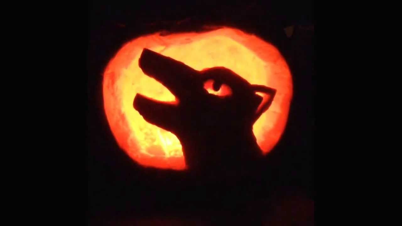 Pumpkin carving: Wolf- - YouTube