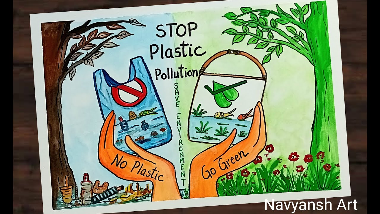 Aggregate 88+ stop plastic pollution drawing latest - xkldase.edu.vn