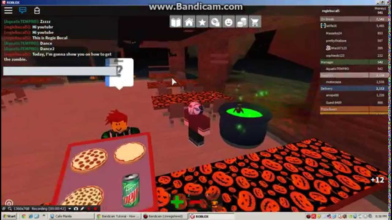 ROBLOX How to find a zombie in work at the pizza place - YouTube